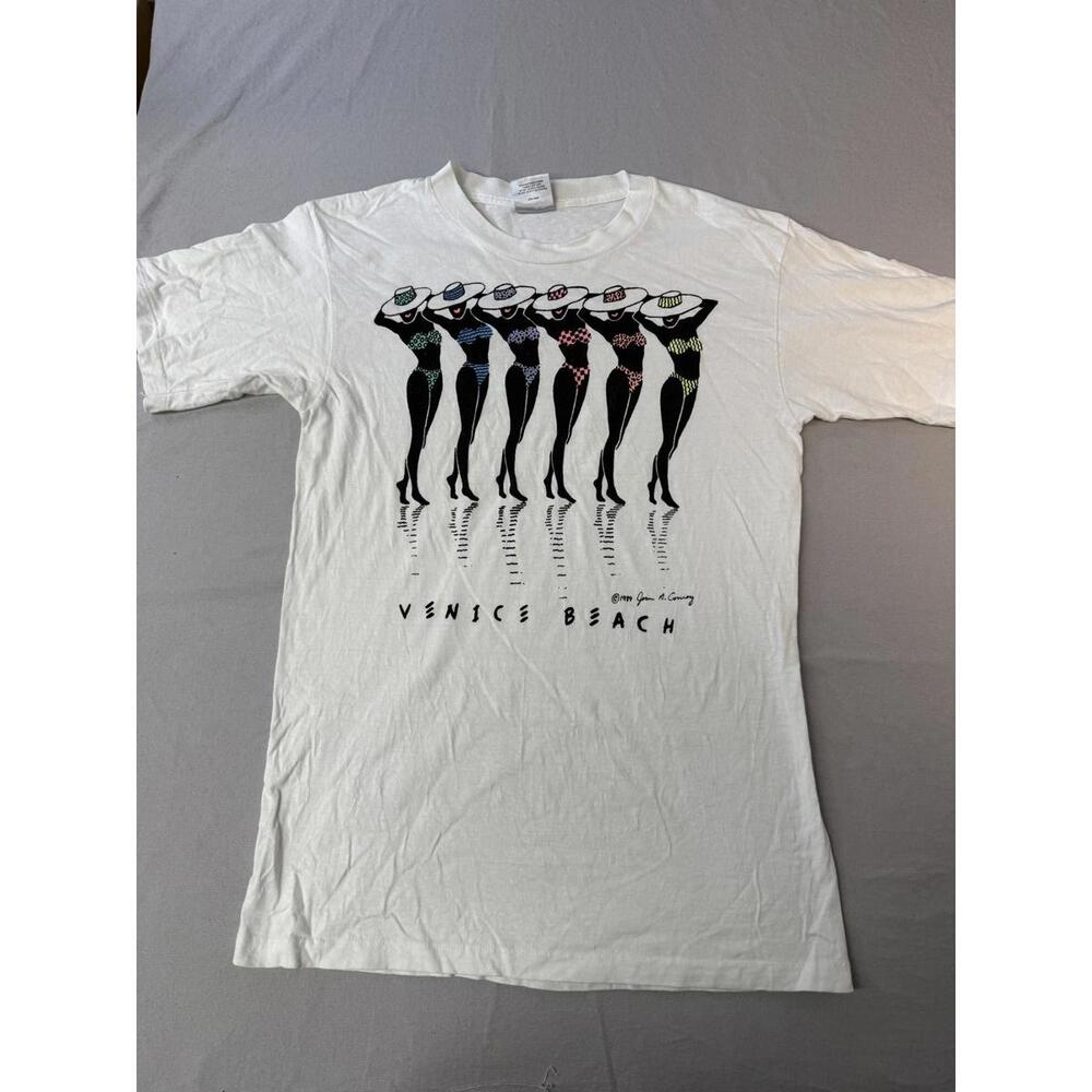Vintage Venice Beach Bikini Girls T-shirt California 1989 -L